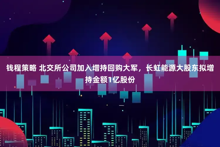 钱程策略 北交所公司加入增持回购大军，长虹能源大股东拟增持金额1亿股份