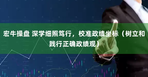 宏牛操盘 深学细照笃行，校准政绩坐标（树立和践行正确政绩观）